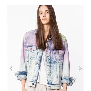 🎉SALE🎉 Zadig & Voltaire Kase Tie Dyed Denim Jacket XS